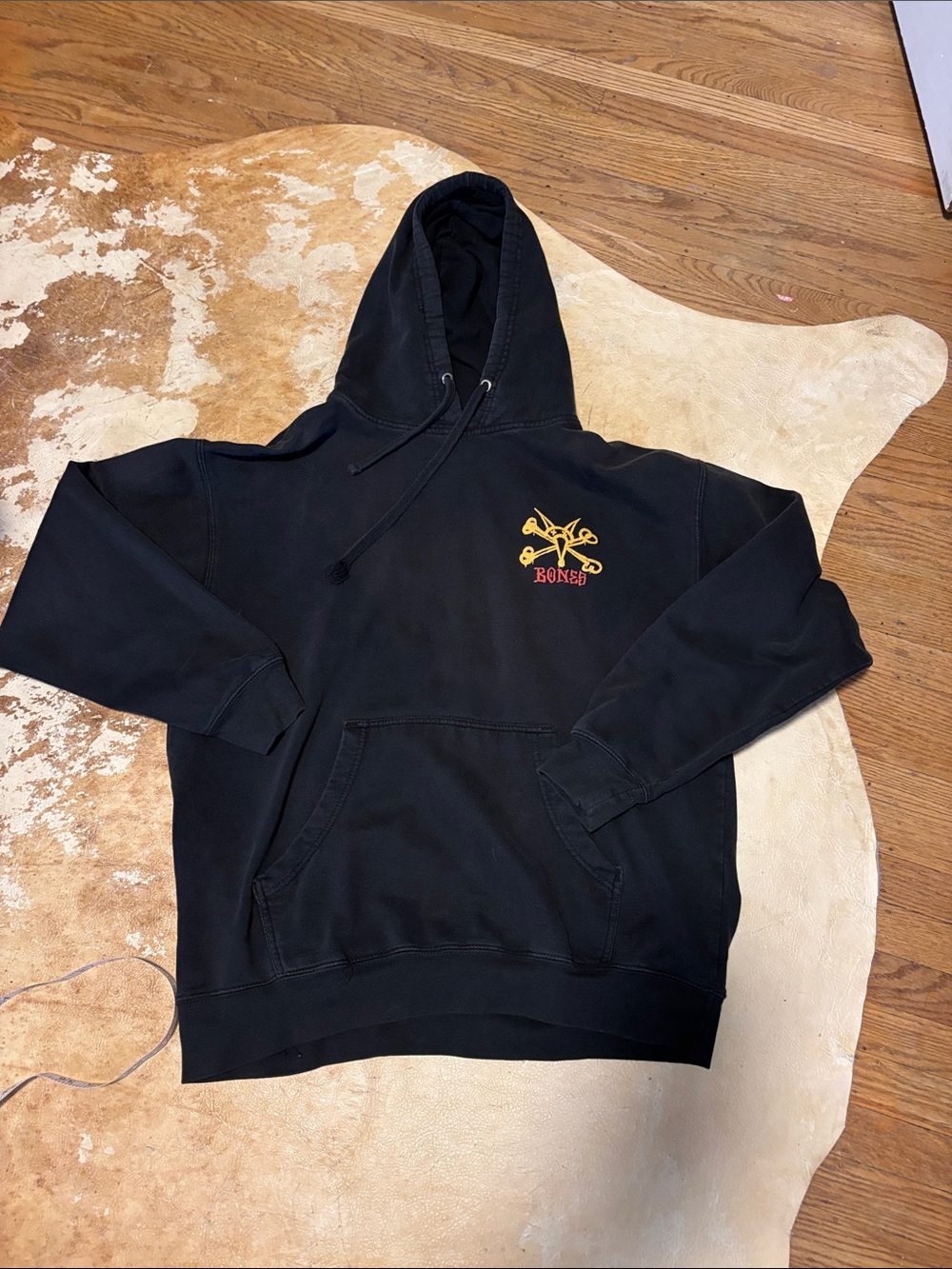 Powell Peralta Bones Black Graphic Pullover Hoodie - Men